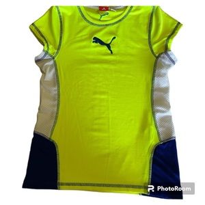 3/$12 Puma Girls XL Yellow Purple and White Athletic Shirt